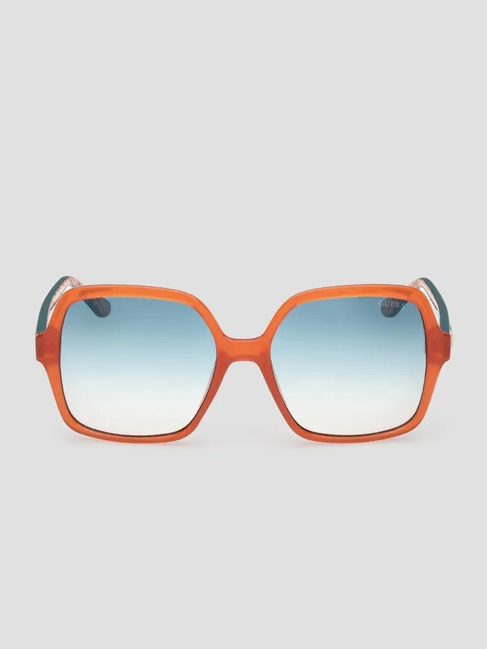 Sunglasses GUESS Women Square G Plastic Sunglasses Orange