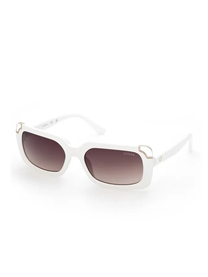 Sunglasses Women GUESS Square Logo Sunglasses White Sunglasses Women GUESS Square Logo Sunglasses White