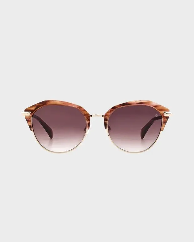 Sunglasses Women rag and bone Josie BlackBurgundy