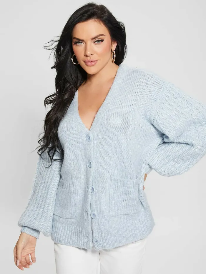 Sweaters and Knits Women Eco Hiro Knit Cardigan Sweater Higher Cloud Multi GUESS Sweaters and Knits Women Eco Hiro Knit Cardigan Sweater Higher Cloud Multi GUESS