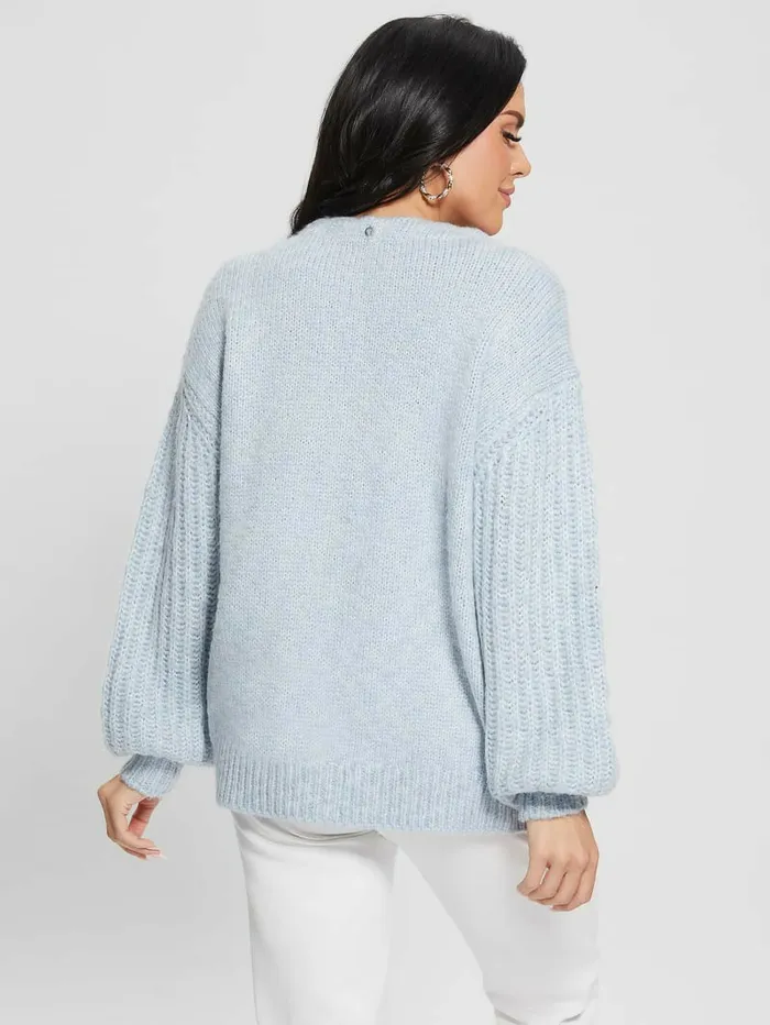Sweaters and Knits Women Eco Hiro Knit Cardigan Sweater Higher Cloud Multi GUESS