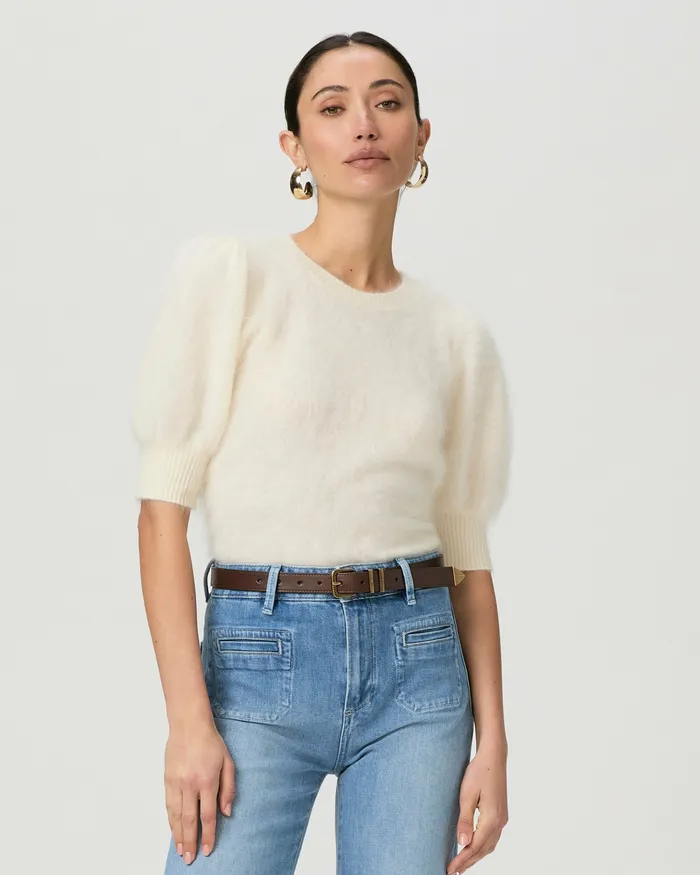 Sweaters and Sweatshirts Gladiolus Sweater 8211 Ivory Cashmere PAIGE Women Sweaters and Sweatshirts Gladiolus Sweater 8211 Ivory Cashmere PAIGE Women