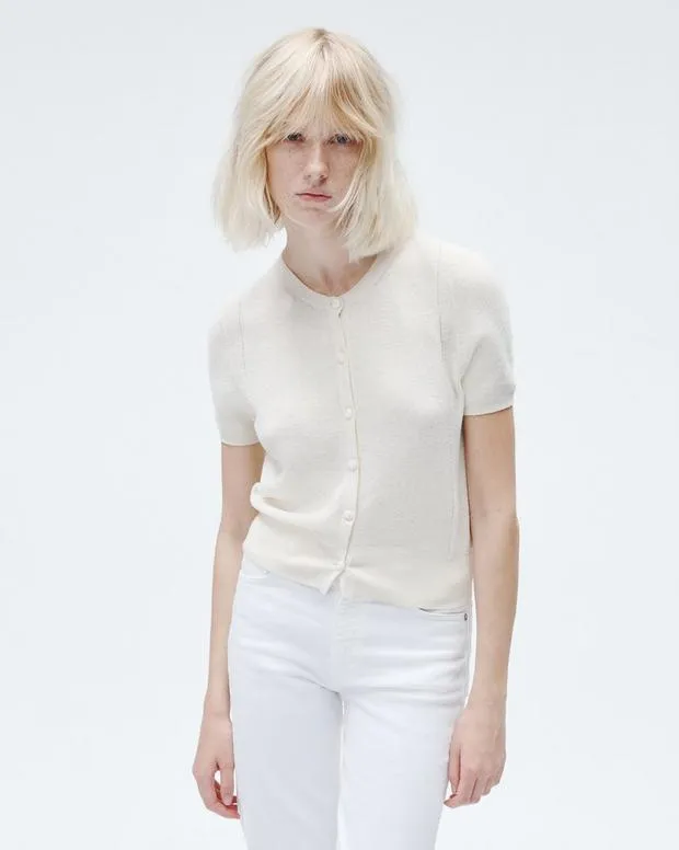 Sweaters and Sweatshirts Women Dina Cotton Cardigan BlackIvory rag and bone
