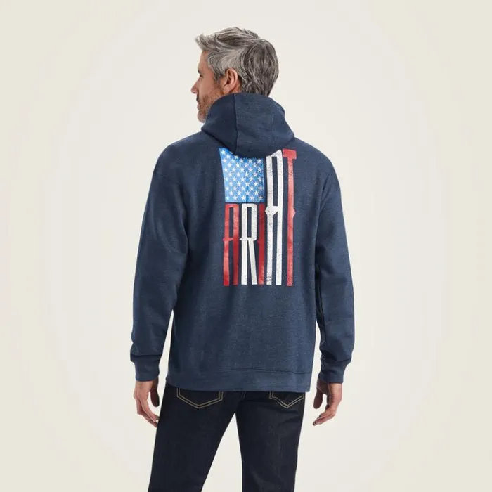 Sweatshirts and Hoodies Men Ariat Ariat US Of A Sweatshirt Navy Heather