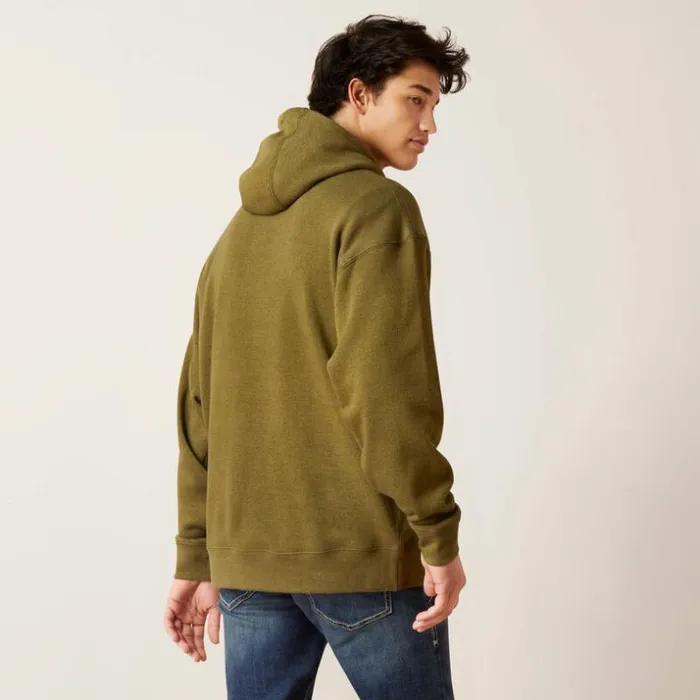 Sweatshirts and Hoodies Men Ariat Blanket Skull Hoodie Peeze Heather