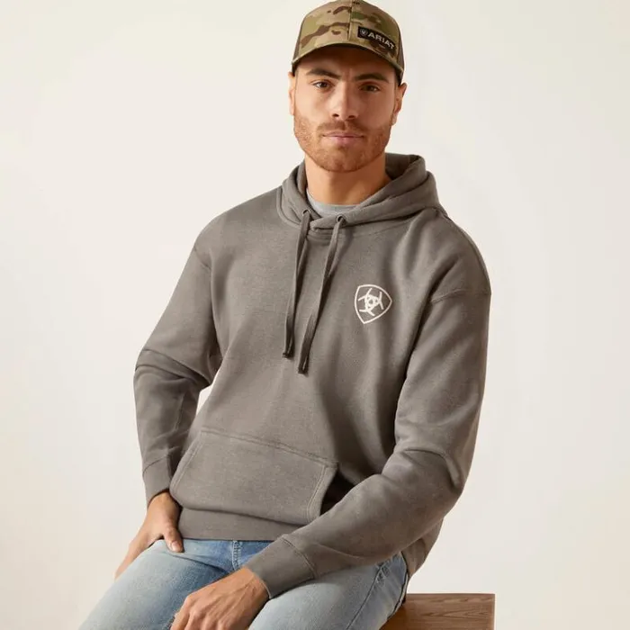 Sweatshirts and Hoodies Men Ariat Camo Corps Hoodie Grey Heather Sweatshirts and Hoodies Men Ariat Camo Corps Hoodie Grey Heather