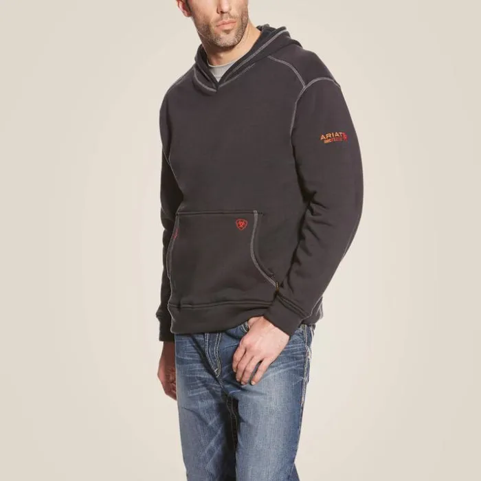 Sweatshirts and Hoodies Men Ariat FR Polartec Hoodie Black