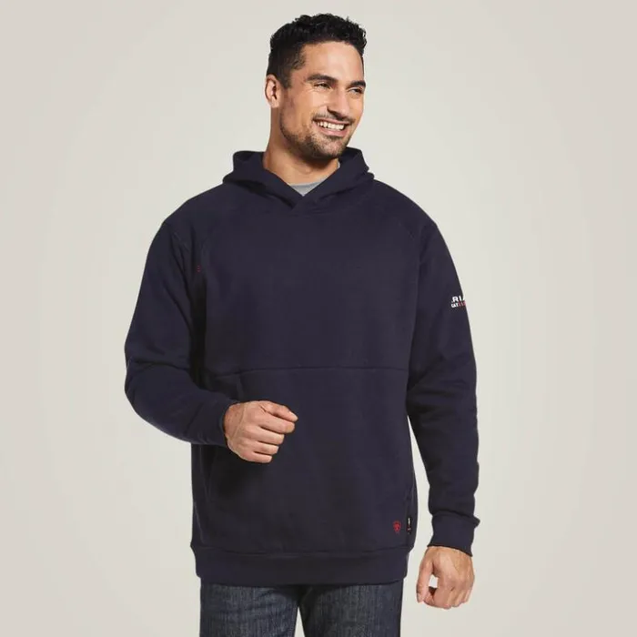 Sweatshirts and Hoodies Men Ariat FR Rev Pullover Hoodie Navy