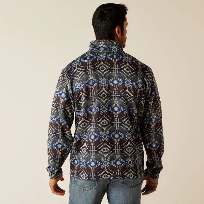 Sweatshirts and Hoodies Men Ariat Wesley Sweater Jetty Gray Serape Print Sweatshirts and Hoodies Men Ariat Wesley Sweater Jetty Gray Serape Print