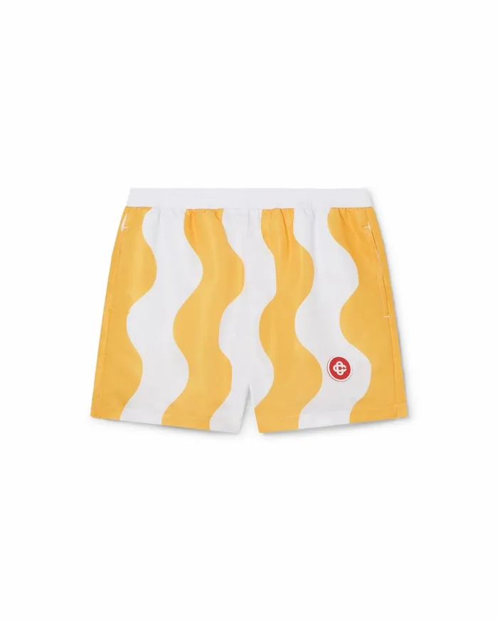 Swimwear Men Casablanca Paris Yellow Memphis Wave Swim Trunks