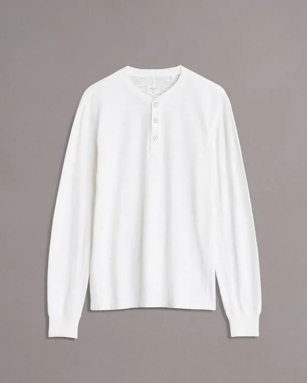 TShirts and Henleys Men Classic Flame Henley White rag and bone