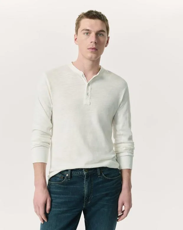 TShirts and Henleys Men Classic Flame Henley White rag and bone