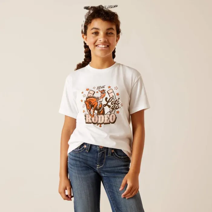TShirts and Polos Kids Ariat Ariat Let039s Rodeo TShirt White