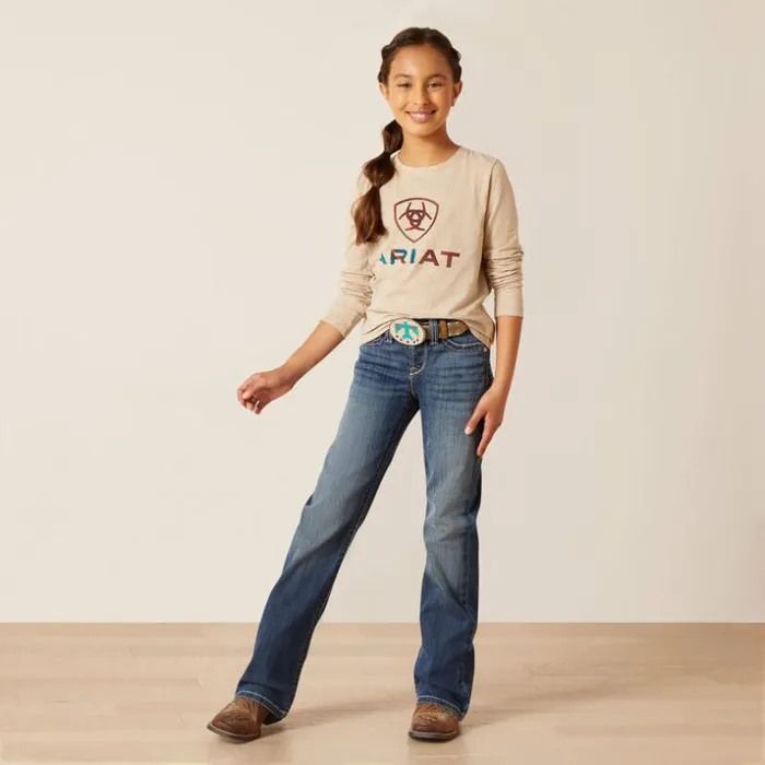 TShirts and Polos Kids Ariat Serape Shield Shirt Oatmeal Heather TShirts and Polos Kids Ariat Serape Shield Shirt Oatmeal Heather