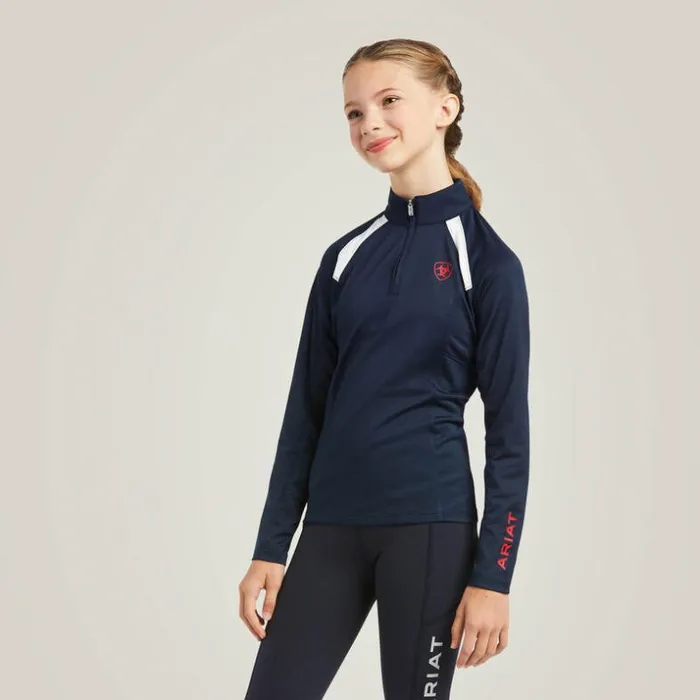 TShirts and Polos Kids Ariat Sunstopper 20 Team 14 Zip Baselayer Team