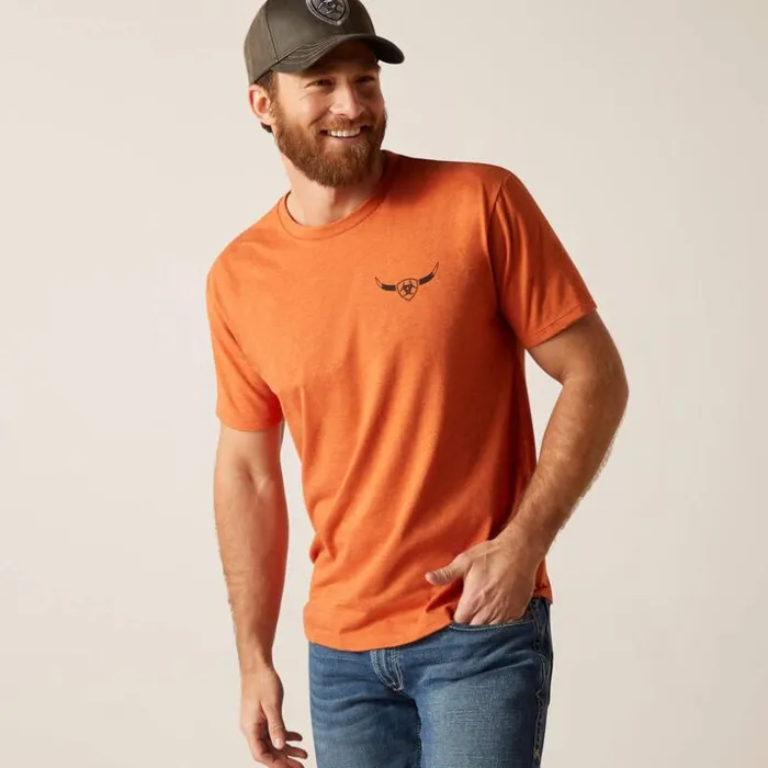 TShirts and Polos Men Ariat Ariat 8 Sec TShirt Adobe Heather