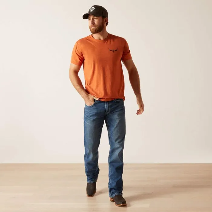TShirts and Polos Men Ariat Ariat 8 Sec TShirt Adobe Heather