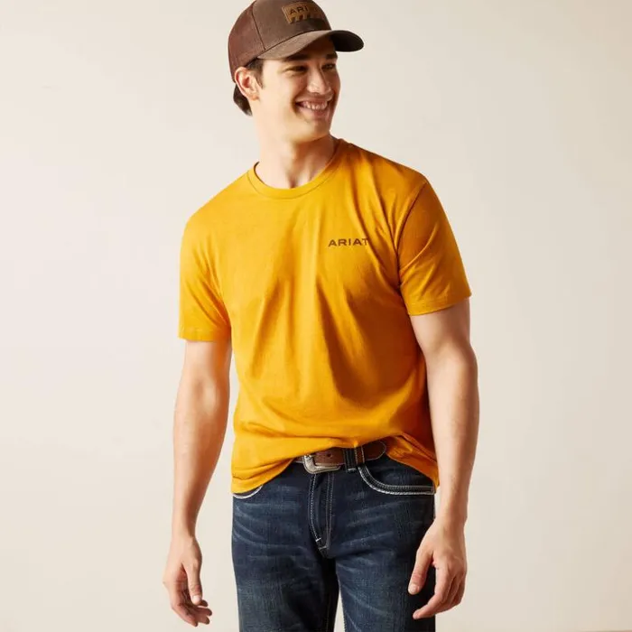 TShirts and Polos Men Ariat Ariat Western Wire TShirt Buckhorn Heather TShirts and Polos Men Ariat Ariat Western Wire TShirt Buckhorn Heather