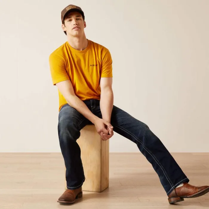 TShirts and Polos Men Ariat Ariat Western Wire TShirt Buckhorn Heather TShirts and Polos Men Ariat Ariat Western Wire TShirt Buckhorn Heather