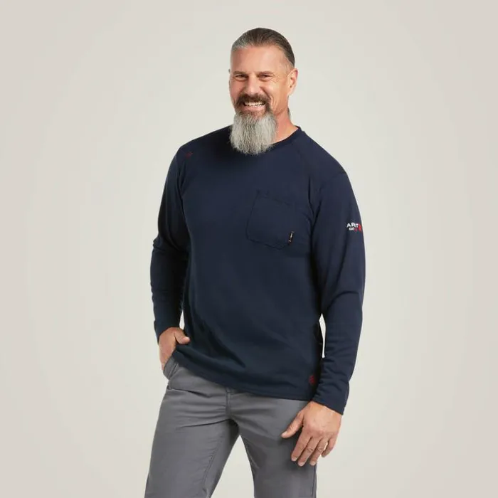 TShirts and Polos Men Ariat FR Max Protect Inherent TShirt Navy