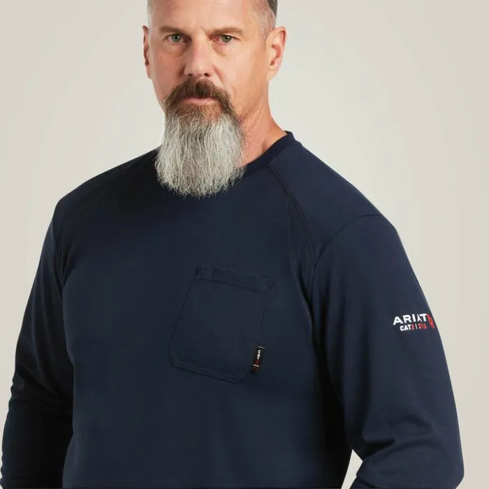 TShirts and Polos Men Ariat FR Max Protect Inherent TShirt Navy