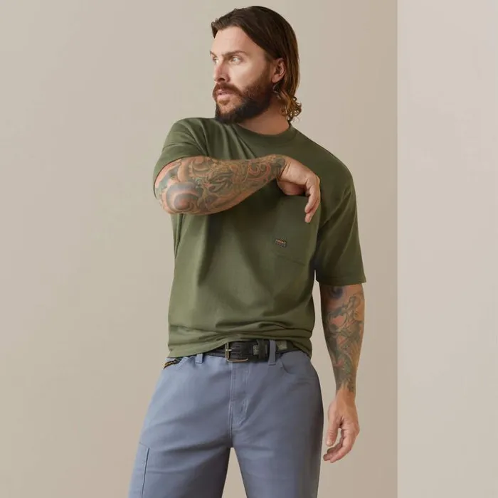 TShirts and Polos Men Ariat Rebar Cotton Strong American Outdoors TShirt Beetle TShirts and Polos Men Ariat Rebar Cotton Strong American Outdoors TShirt Beetle