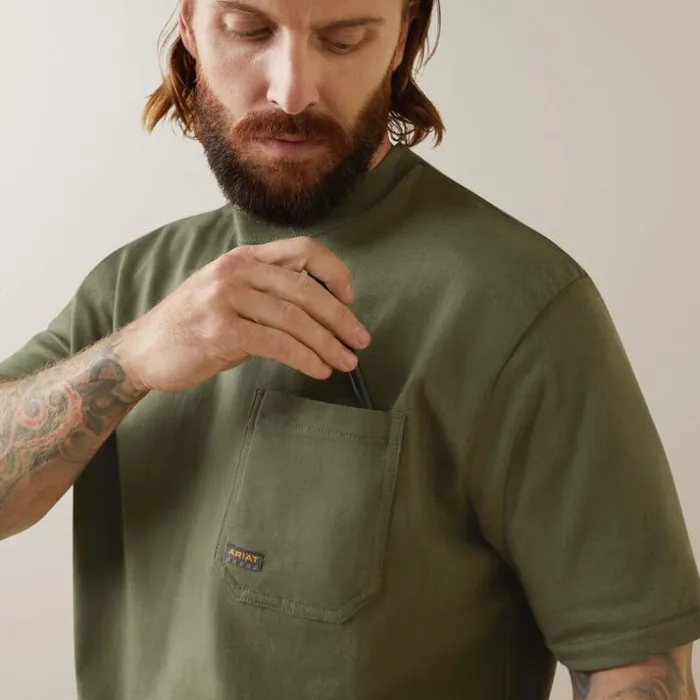 TShirts and Polos Men Ariat Rebar Cotton Strong American Outdoors TShirt Beetle TShirts and Polos Men Ariat Rebar Cotton Strong American Outdoors TShirt Beetle