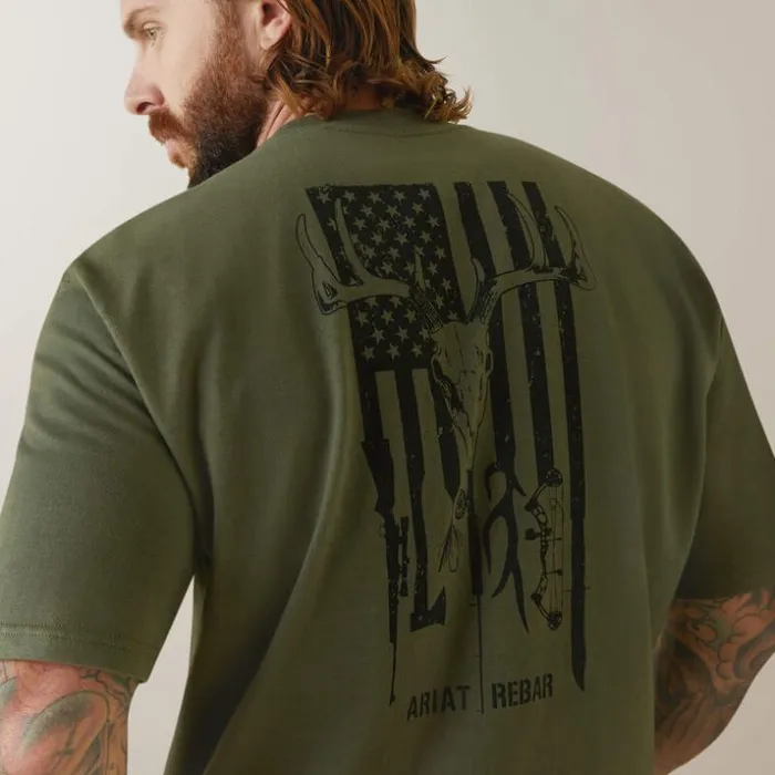 TShirts and Polos Men Ariat Rebar Cotton Strong American Outdoors TShirt Beetle TShirts and Polos Men Ariat Rebar Cotton Strong American Outdoors TShirt Beetle