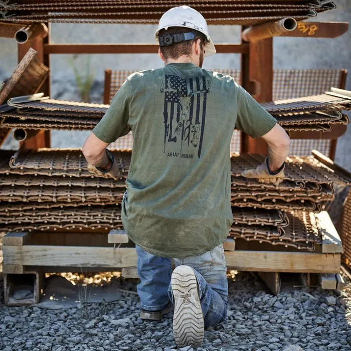 TShirts and Polos Men Ariat Rebar Cotton Strong American Outdoors TShirt Beetle TShirts and Polos Men Ariat Rebar Cotton Strong American Outdoors TShirt Beetle