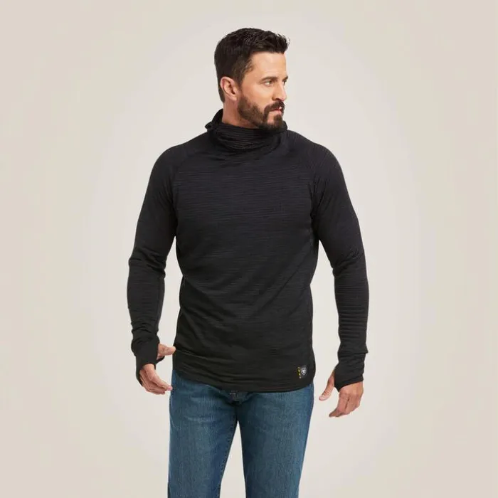 TShirts and Polos Men Ariat Rebar Gridwork Balaclava Baselayer Black