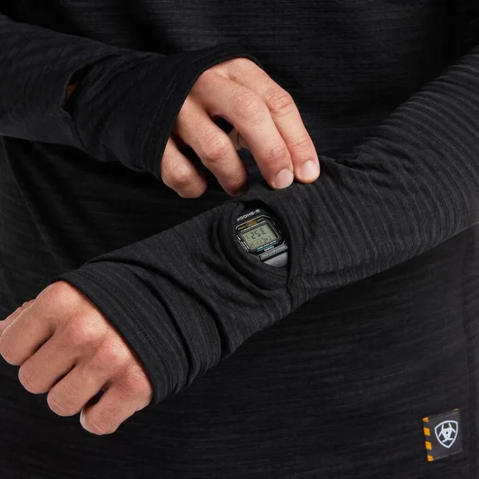 TShirts and Polos Men Ariat Rebar Gridwork Balaclava Baselayer Black
