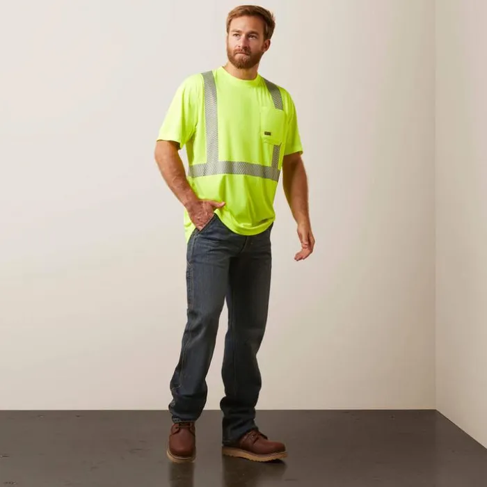 TShirts and Polos Men Ariat Rebar HiVis ANSI TShirt Hivis Yellow TShirts and Polos Men Ariat Rebar HiVis ANSI TShirt Hivis Yellow