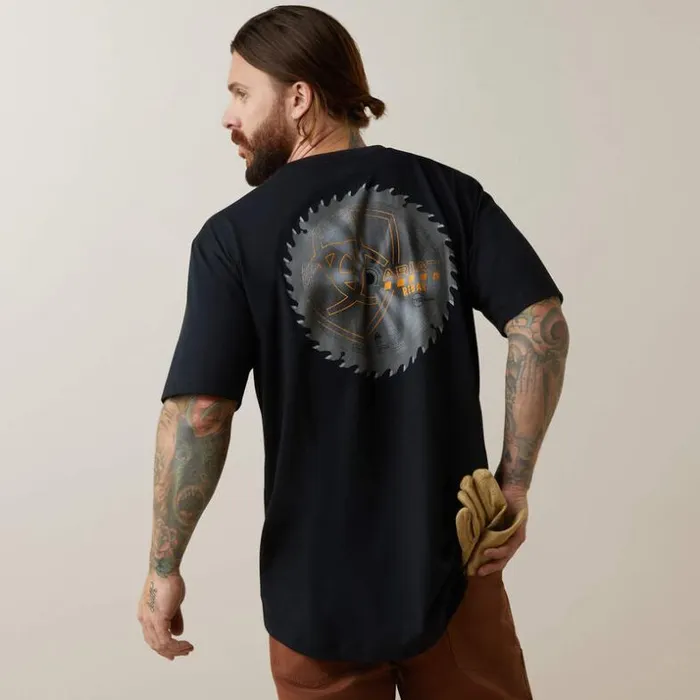 TShirts and Polos Men Ariat Rebar Workman Buzz Saw Graphic TShirt Black
