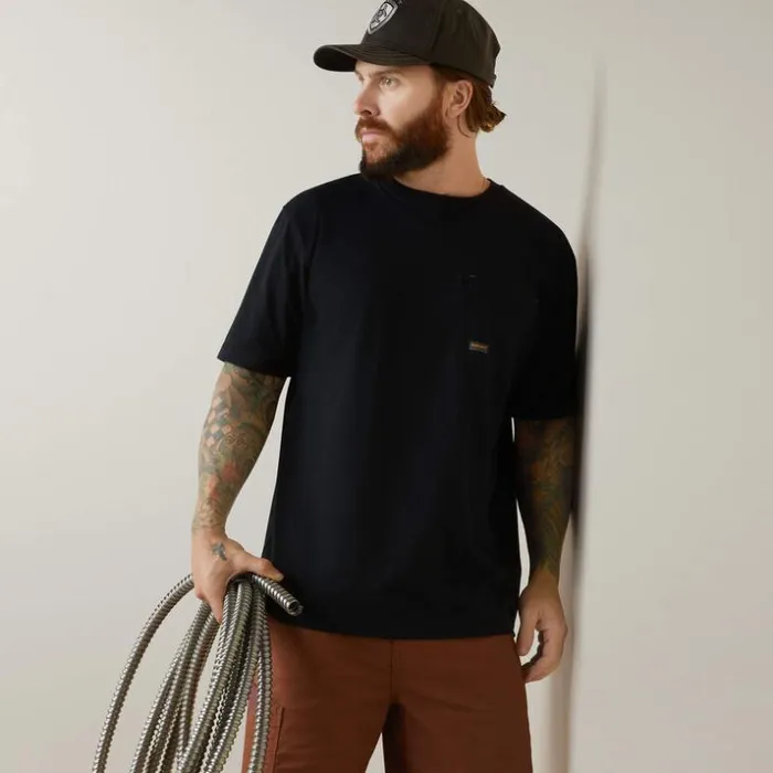 TShirts and Polos Men Ariat Rebar Workman Buzz Saw Graphic TShirt Black TShirts and Polos Men Ariat Rebar Workman Buzz Saw Graphic TShirt Black