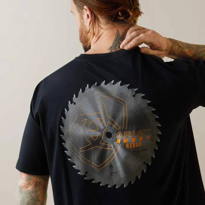 TShirts and Polos Men Ariat Rebar Workman Buzz Saw Graphic TShirt Black TShirts and Polos Men Ariat Rebar Workman Buzz Saw Graphic TShirt Black