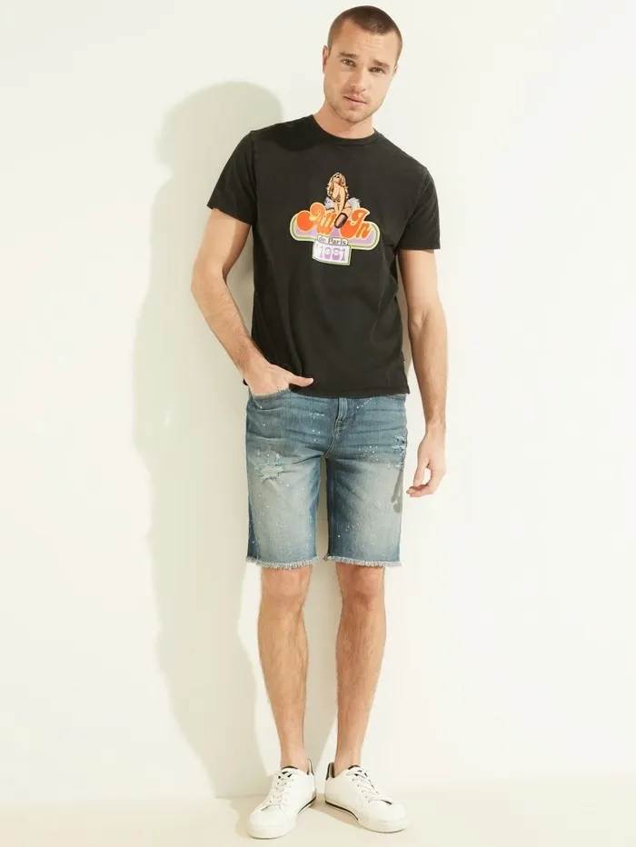 TShirts and Tanks GUESS Men All In Tee Jet Black Multi