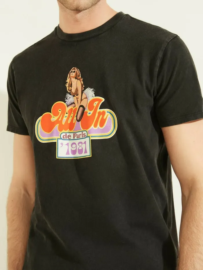 TShirts and Tanks GUESS Men All In Tee Jet Black Multi