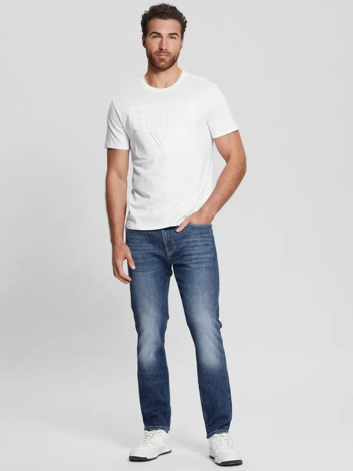 TShirts and Tanks GUESS Men Eco Embossed Logo Tee Pure White
