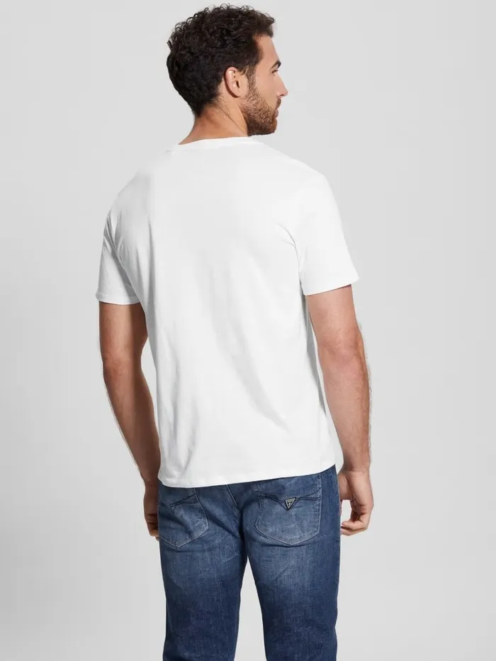 TShirts and Tanks GUESS Men Eco Embossed Logo Tee Pure White