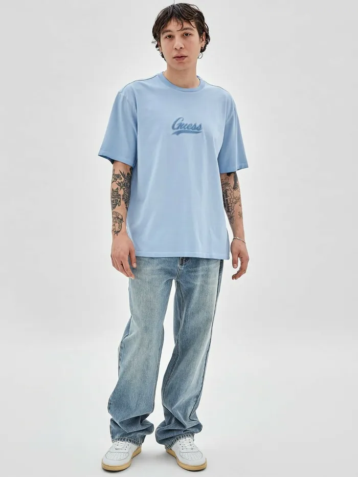 TShirts and Tanks GUESS Men GUESS Originals Icon Logo Tee Faint Blue Multi TShirts and Tanks GUESS Men GUESS Originals Icon Logo Tee Faint Blue Multi