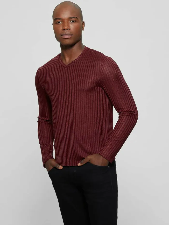 TShirts and Tanks GUESS Men Warehouse VNeck Knit Tee Red Noir TShirts and Tanks GUESS Men Warehouse VNeck Knit Tee Red Noir