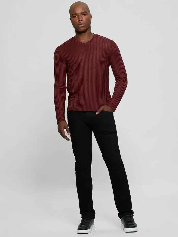 TShirts and Tanks GUESS Men Warehouse VNeck Knit Tee Red Noir TShirts and Tanks GUESS Men Warehouse VNeck Knit Tee Red Noir