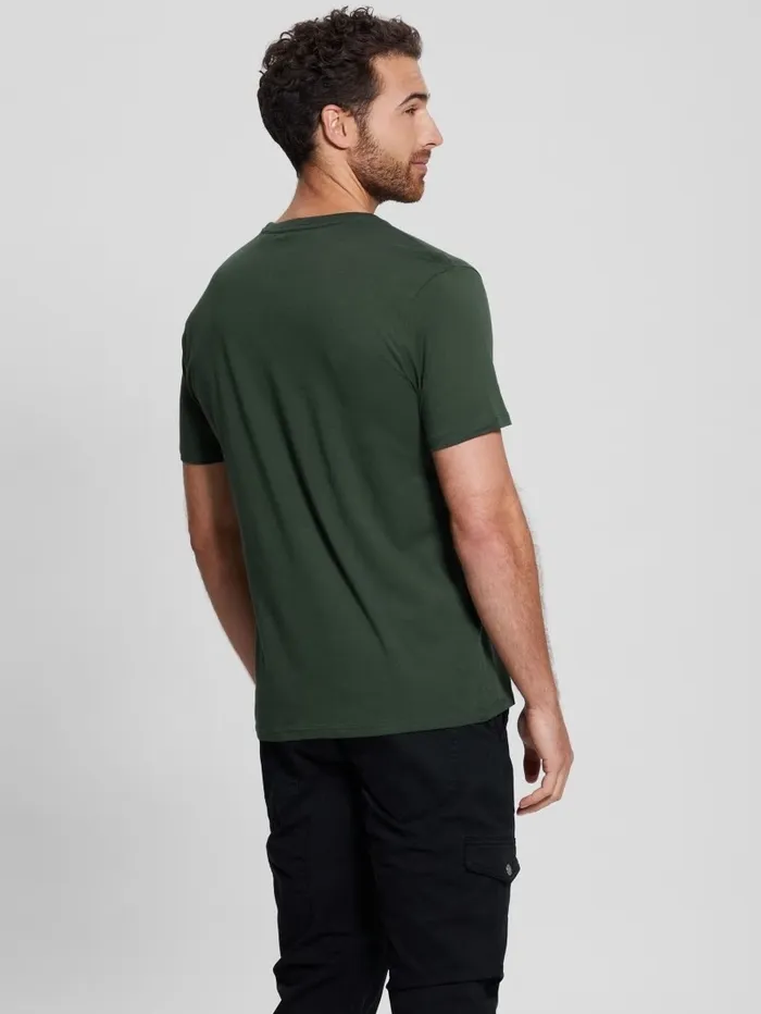 TShirts and Tanks Men GUESS Eco Embossed Logo Tee Jungle Greens
