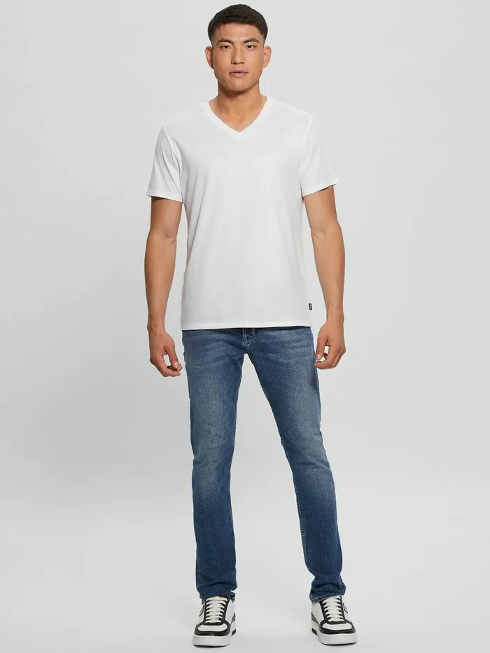 TShirts and Tanks Men Mason Yoke VNeck Tee Pure White GUESS