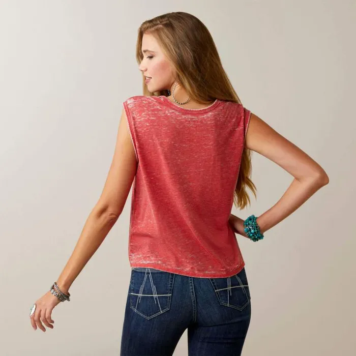 TShirts and Tops Women Ariat All American Tank Equestrian Red TShirts and Tops Women Ariat All American Tank Equestrian Red