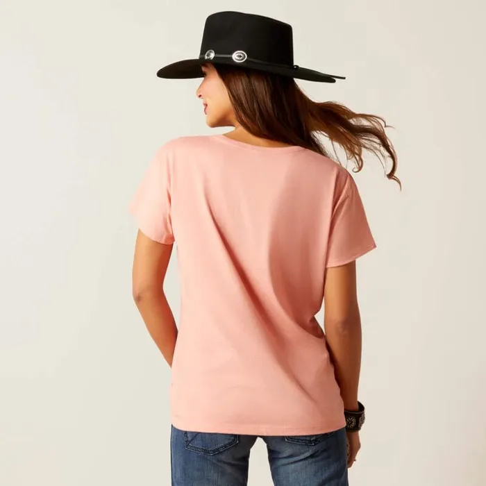 TShirts and Tops Women Ariat Ariat Cow Chart TShirt Sunset Heather TShirts and Tops Women Ariat Ariat Cow Chart TShirt Sunset Heather