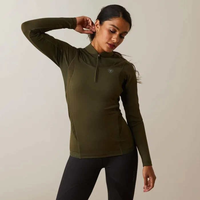 TShirts and Tops Women Ariat Ascent 14 Zip Baselayer Relic