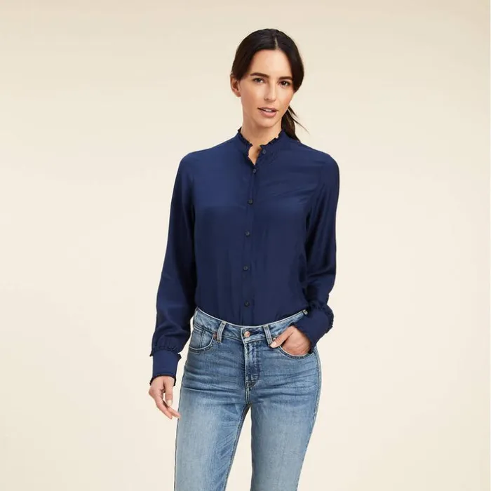 TShirts and Tops Women Ariat Clarion Blouse Navy
