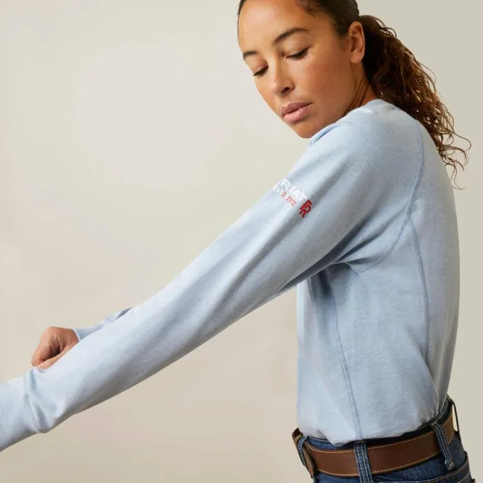 TShirts and Tops Women Ariat FR Air Henley Colony Blue Space Dye Heather TShirts and Tops Women Ariat FR Air Henley Colony Blue Space Dye Heather