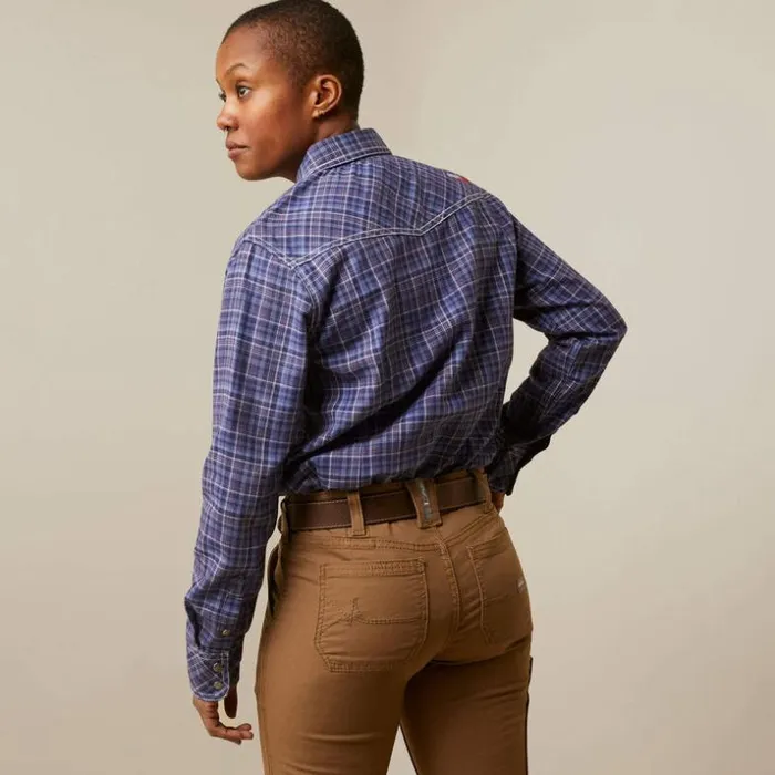 TShirts and Tops Women Ariat FR Tillie Snap Work Shirt Colony Blue Plaid TShirts and Tops Women Ariat FR Tillie Snap Work Shirt Colony Blue Plaid